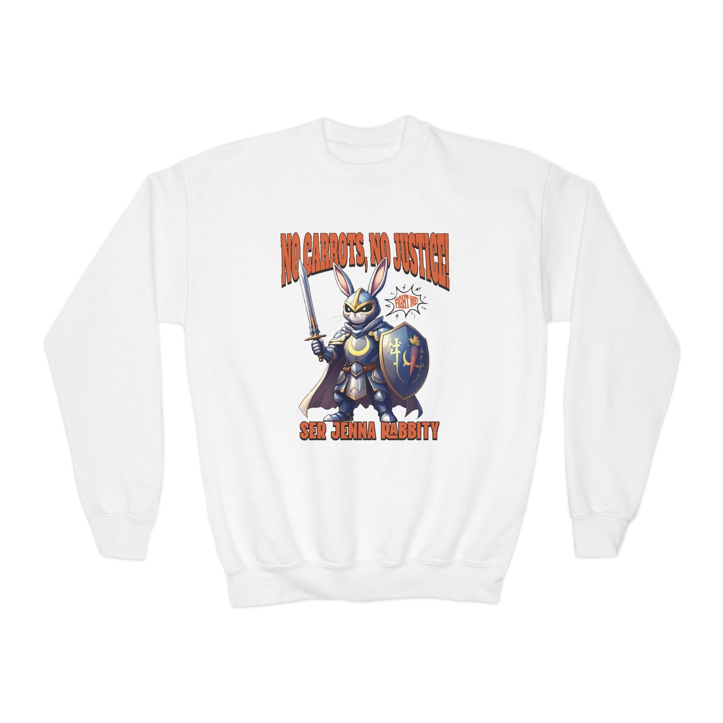 No Carrots, No Justice! Ser Jenna Rabbity Kid Sweatshirt